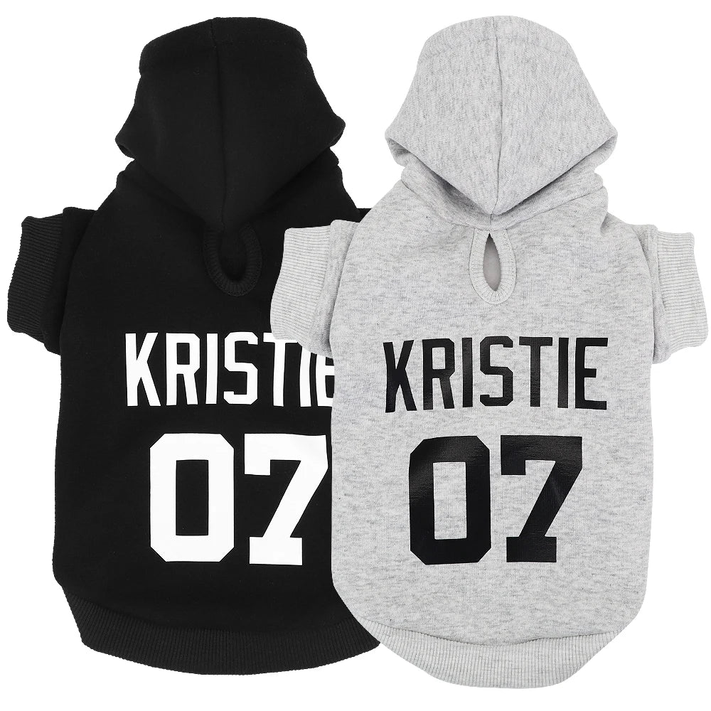 Customized Dog Clothes Dog Hoodies Personalized Pet Coat French Bulldog Clothes Pet Puppy Name Clothing Small Medium Large Dogs
